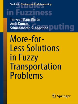 cover image of More-for-Less Solutions in Fuzzy Transportation Problems
